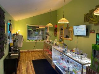 This photo is taken from The Joint Premium Dispensary store. This is the product display area. Various products sold from The Joint are shown here.